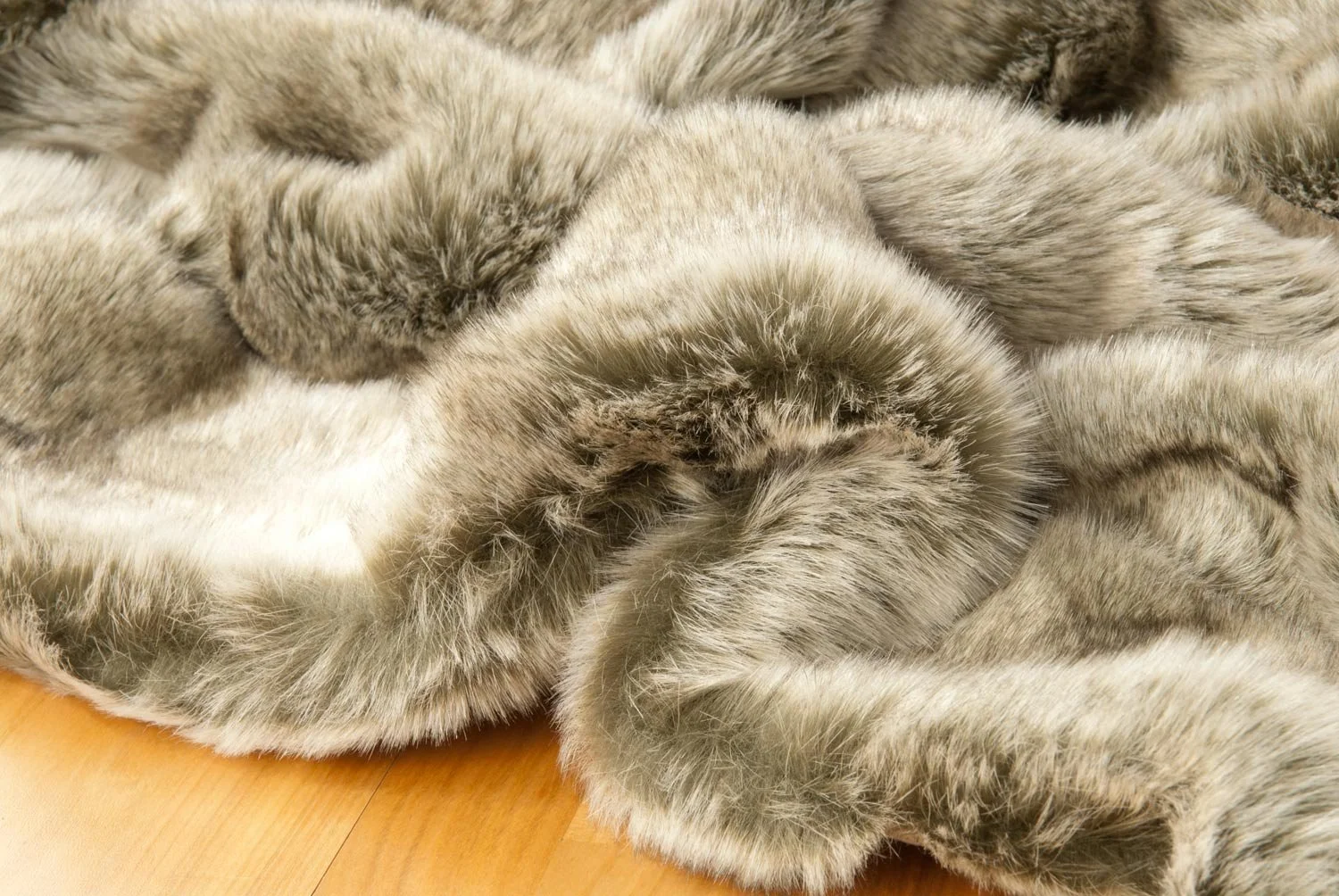 Покривало Сірий Вовк Wohnen & Accessoires Сірий / Бежевий, Штучне хутро, 5 розмірів, фото №7