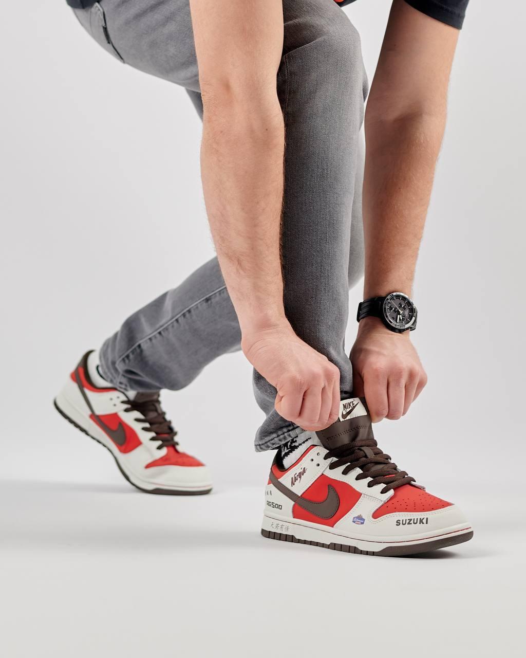 Кроссовки мужские SB Dunk Low Suzuki NINJA RG500 красные кожаные кеды найк сб данк демисезонная обувь, фото №8 Кроссовки мужские SB Dunk Low Suzuki NINJA RG500 красные кожаные кеды найк сб данк демисезонная обувь, фото №8