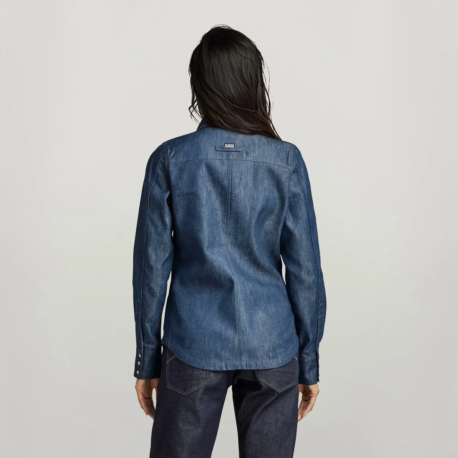 Женская рубашка G-Star RAW Premium 70'S Slim Denim Shirt - M, фото №3