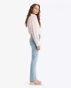 Женские джинсы Levis - 724 High Rise Straight Cool Bright In Bl  - 32 synthetic.ua - Фото 1