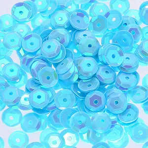 Блестки 4 мм 6 мм 7 мм 5 г/Los круглые блестки в форме чаши для шитья, украшения для ногтей - AB Голубой - 7 мм 5 г 350 шт - Фото 1