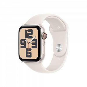 Смарт-годинник Apple Watch SE (2nd Gen) GPS + Cellular 44 мм, алюмінієвий корпус, колір Полярна зірка, спортивний ремінець Полярна зірка (M/L), трекер сну та фітнесу, виявлення аварій, монітор серцевого ритму - Фото 1