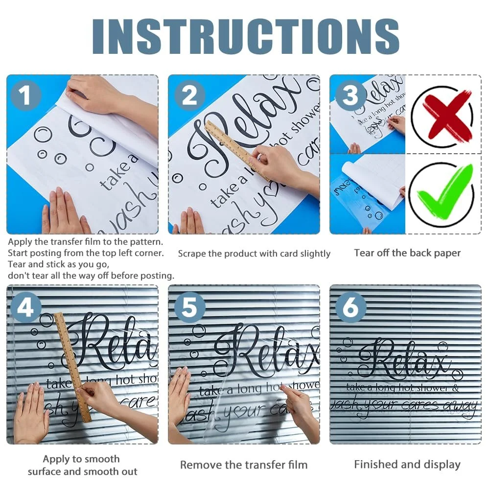 Наклейка на стіну SUPERDANT Relax Bubble Take A Long Hot Shower Вінілова Чорна 33 x 58 см, фото №4