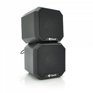 Колонки 2.0 Kisonli KS-02, для ПК і ноутбука USB 3.5mm, 2x3W 20Hz 20KHz Black BOX Q50 - Фото 1