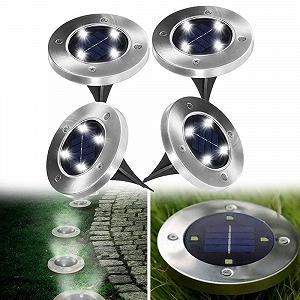 Уличный светильник на солнечной батарее Solar Disk 8led-dm8 садовый фонарь synthetic.ua - Фото 1