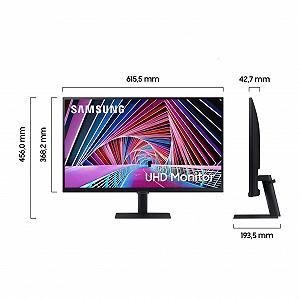Монітор Samsung UHD S27A704NWU 27 дюймів VA панель 4K UHD 5 мс 60 Гц Чорний synthetic.ua - Фото 1
