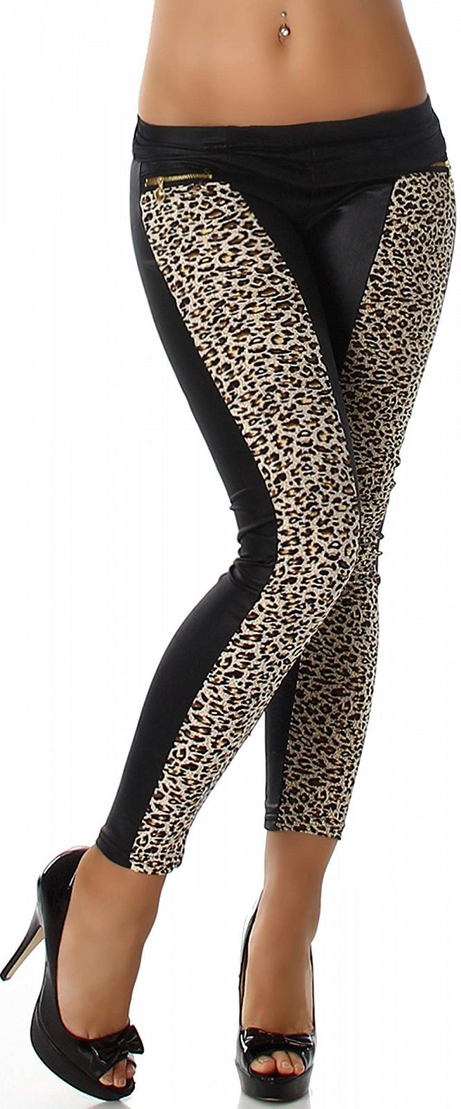 Леггинсы Jela London Wetlook Леопард Slim Stretch, фото №1