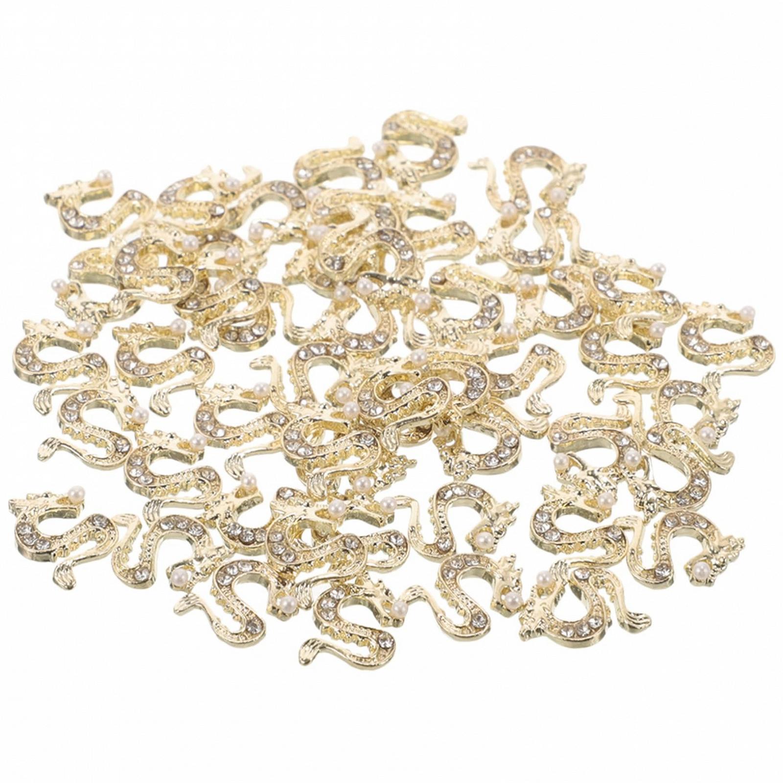 Подвески для ногтей Пачка из 50 штук Дракон 3D Стразы Miss Zircon Бриллиантовый Шарм, фото №1