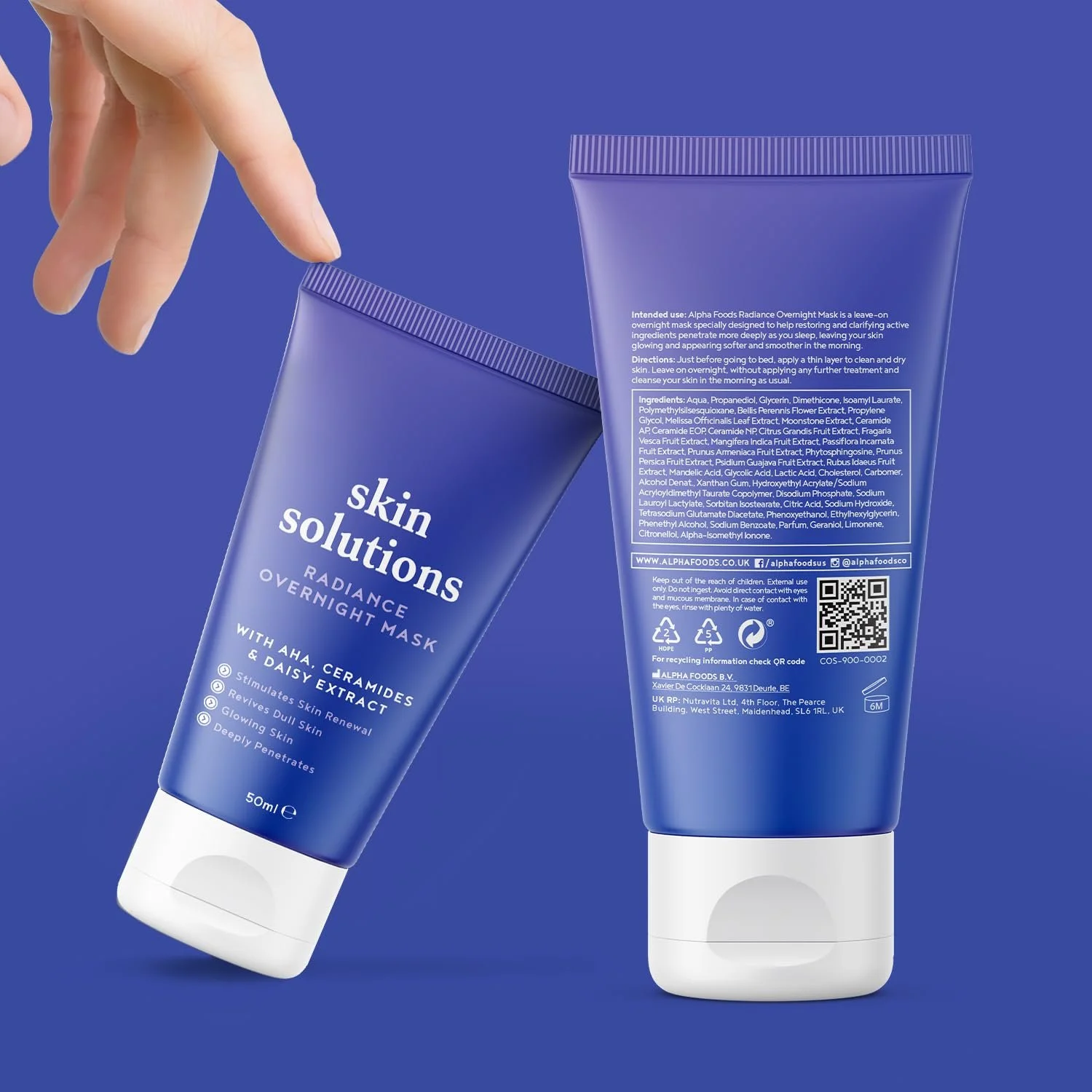 Нічна Маска для Обличчя Alpha Foods Зволожуюча, Регенерує Шкіру, фото №4 Нічна Маска для Обличчя Alpha Foods Зволожуюча, Регенерує Шкіру, фото №4