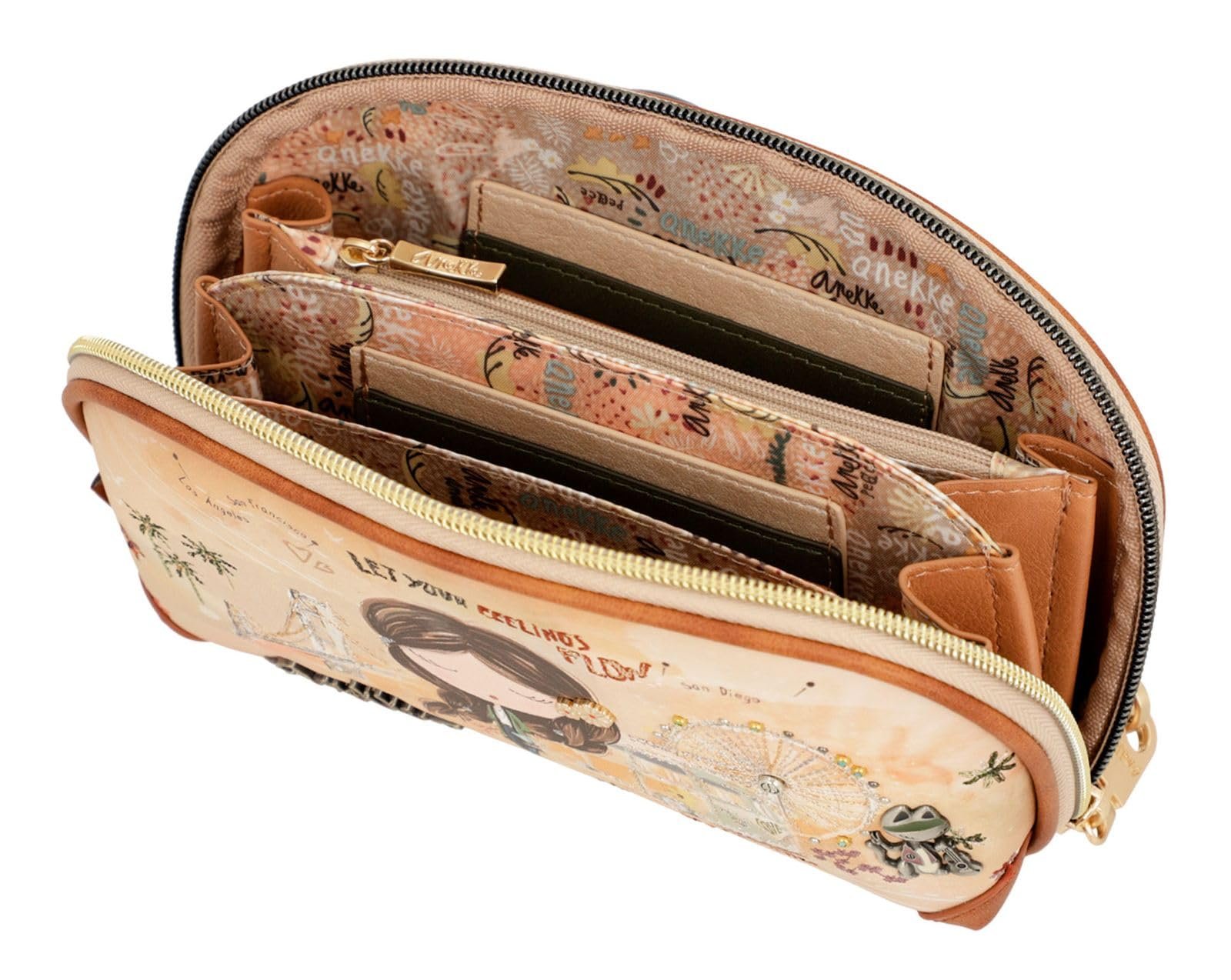Кошелек Anekke Peace & Love RFID Camel, camel, богемный, фото №6