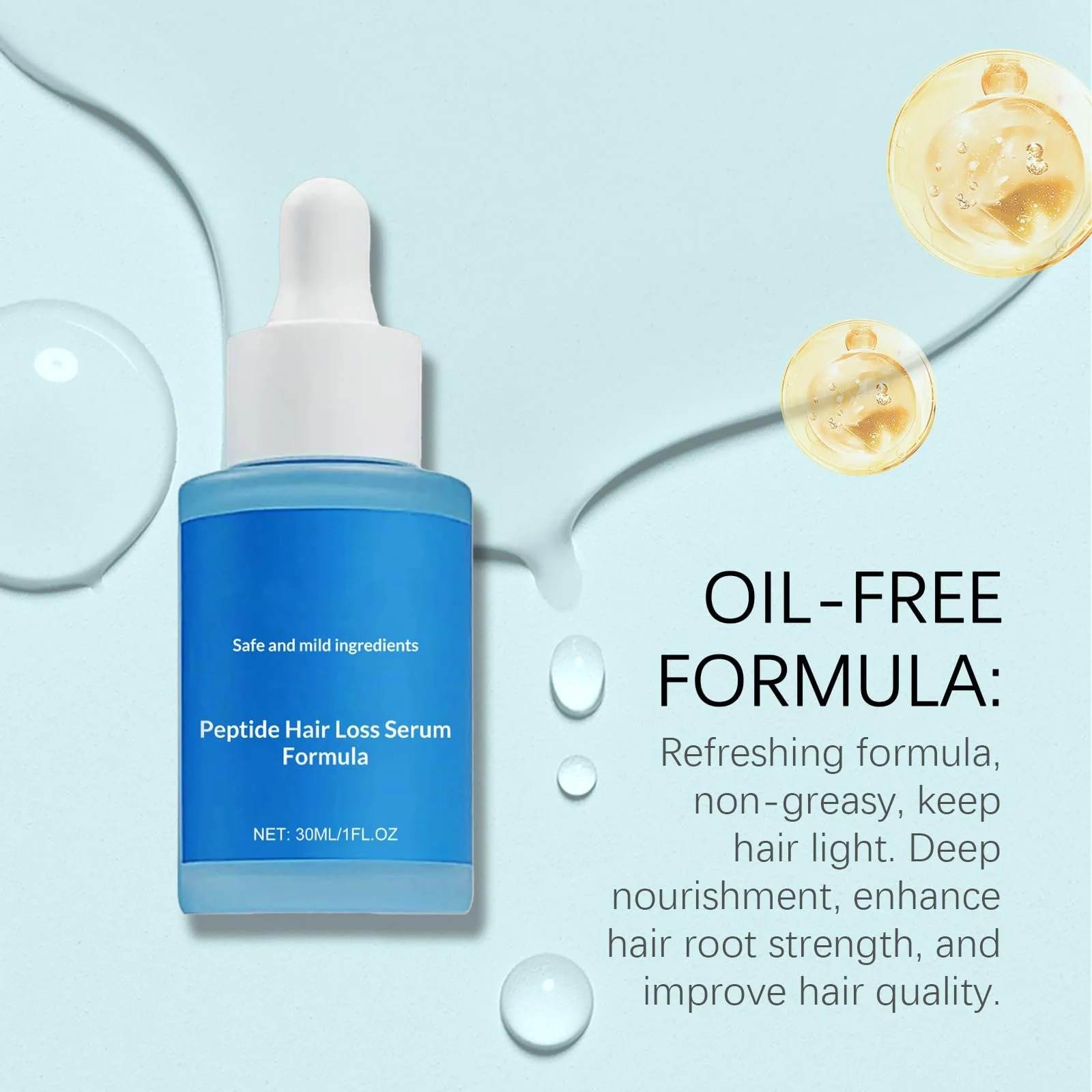 Сироватка для волосся Hair Growth, Мідний пептид - Легка олія для росту волосся, фото №6