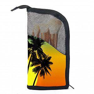 Набір кистей для макіяжу з органайзером Palm Tree Tropical Island Sunset - Фото 1