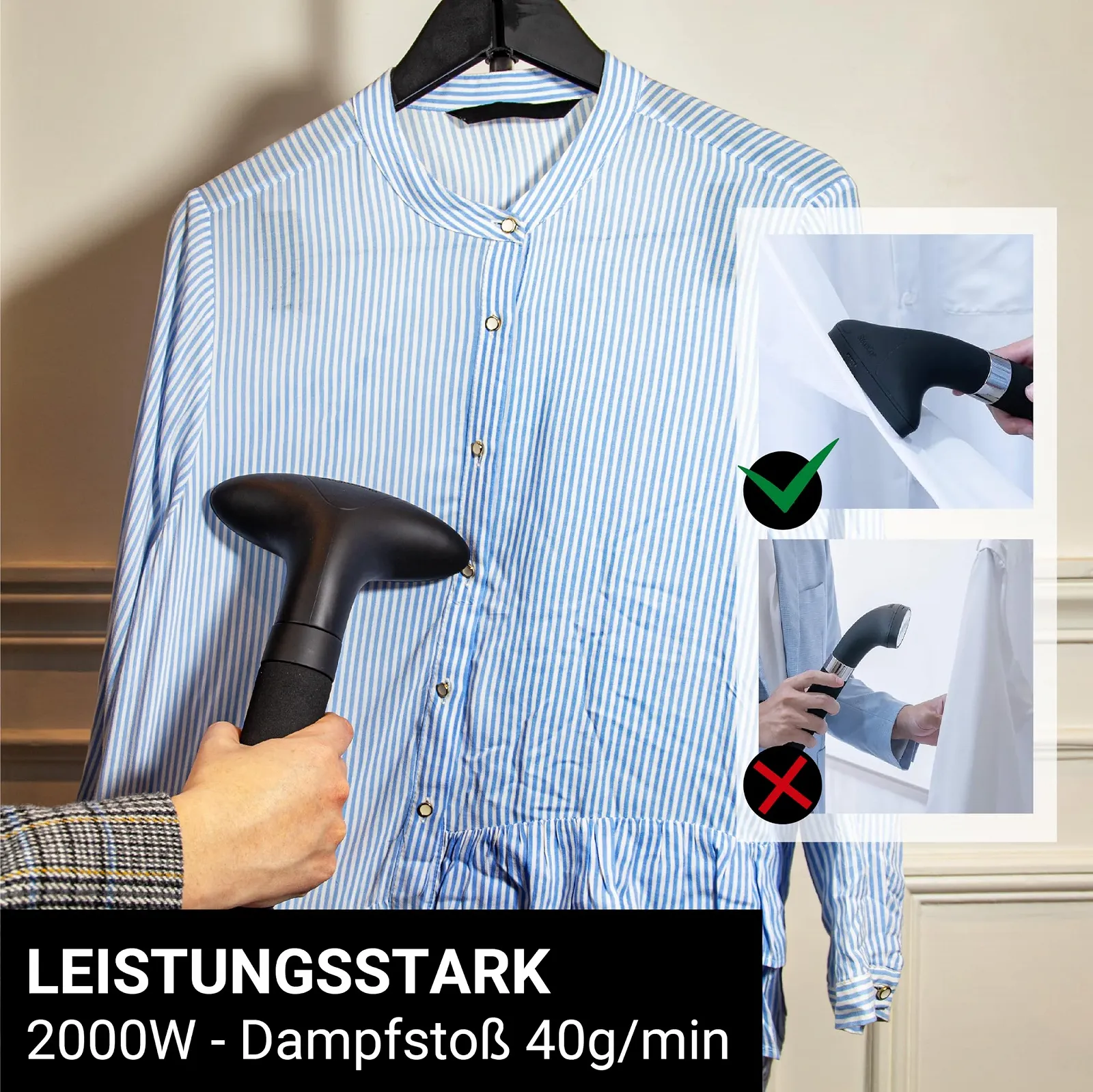 Профессиональный отпариватель SteamOne T2000B 2000 Вт 3.5 л антибактериальный пар, фото №2