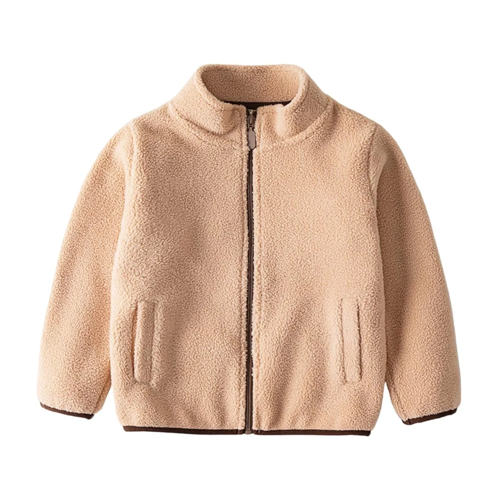 Плюшевая Куртка Generisch Teddy для Девочек, Зимняя Куртка, Детская Зимняя Куртка с воротником-стойкой, Теплое Зимнее Пальто с Карманами, Мягкая Плюшевая Флисовая Куртка, Повседневная Детская Куртка, фото №1