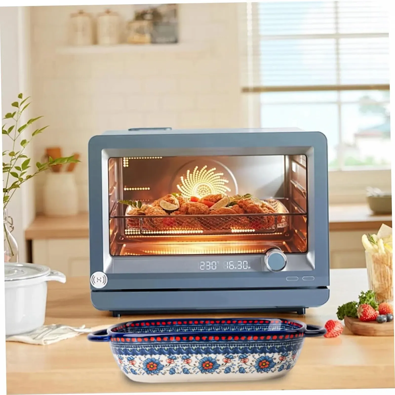 Прямоугольная керамическая форма для запекания 22.9 x 12.7 x 5.1 см термостойкая, фото №2