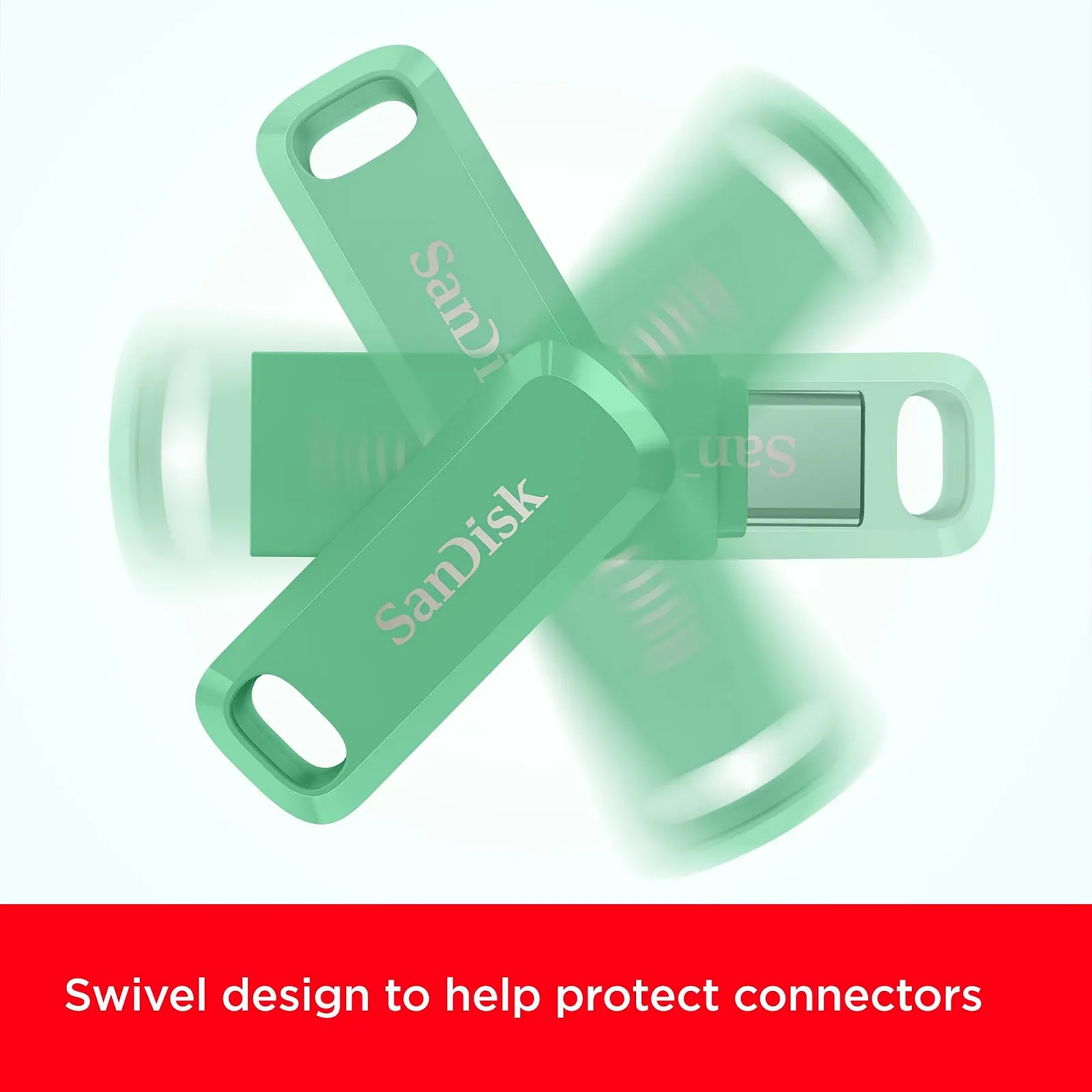 USB-флеш-накопичувач SanDisk Ultra Dual Drive Go 512 GB USB Type-C/Type-A Absinthe Green, фото №6 USB-флеш-накопичувач SanDisk Ultra Dual Drive Go 512 GB USB Type-C/Type-A Absinthe Green, фото №6