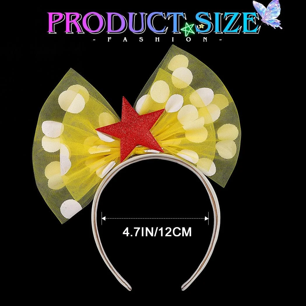 Обруч с сияющим бантом LED, фото №6