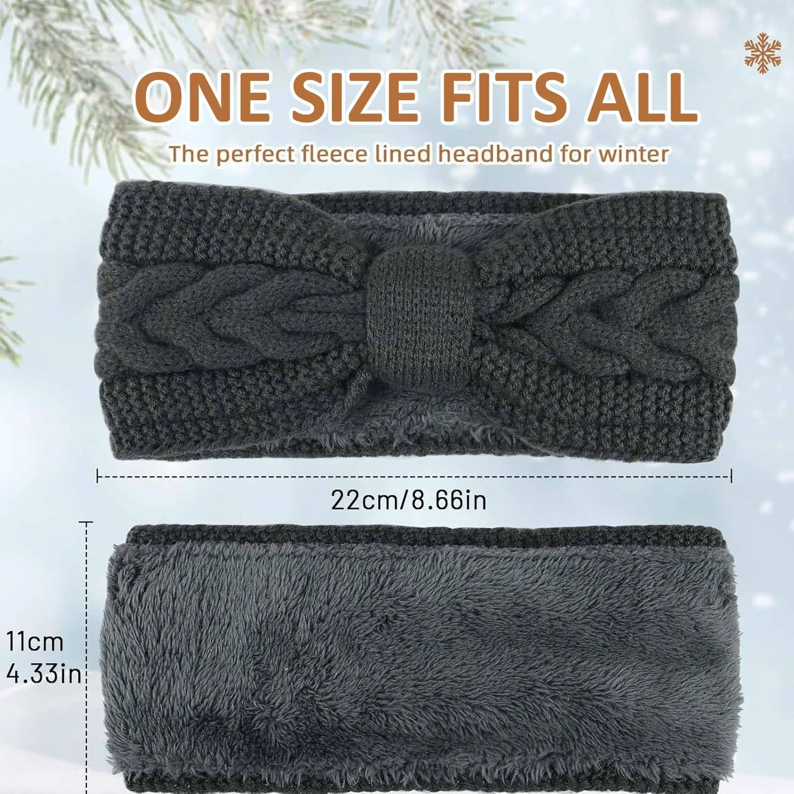 В'язана Пов'язка Kavya Зимова для жінок та дівчат, фото №9