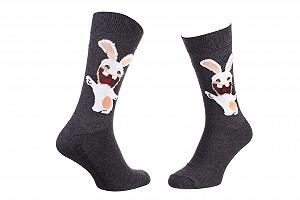 Носки LAPINS CRETINS LAPIN BRAS OUVERT Серый 39-42 - Фото 1