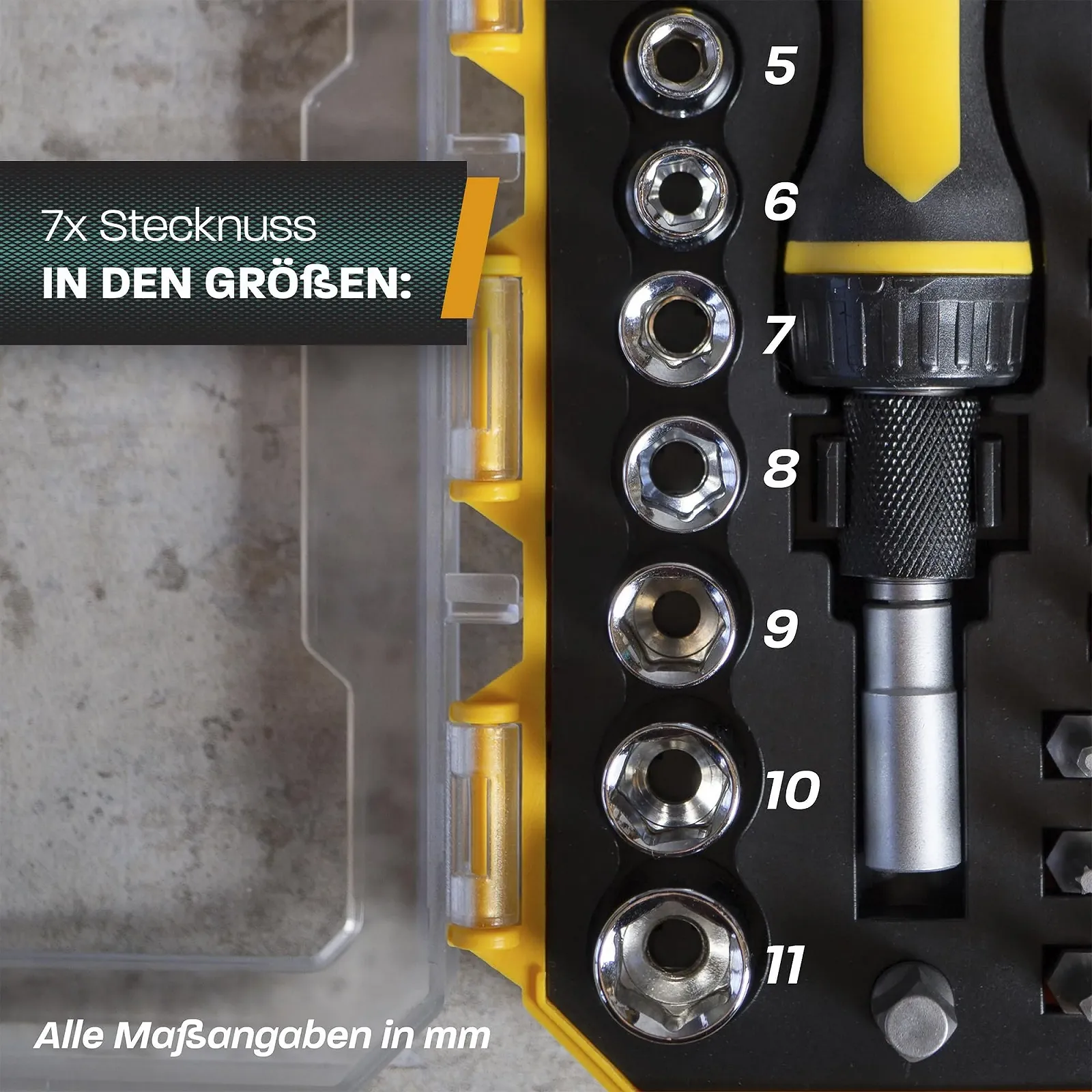 Набір викруток Hinrichs 2 предмети - Набір тріскачкових викруток 29 предметів з Т-подібною рукояткою і Набір прецизійних викруток 28 предметів - Інструментальний набір для прецизійної механіки - Мультиніжковий набір, фото №3