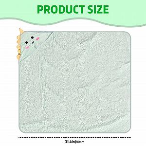 Полотенце для купания с капюшоном Auirshiky для малышей 80 x 80 см Зеленый synthetic.ua - Фото 1