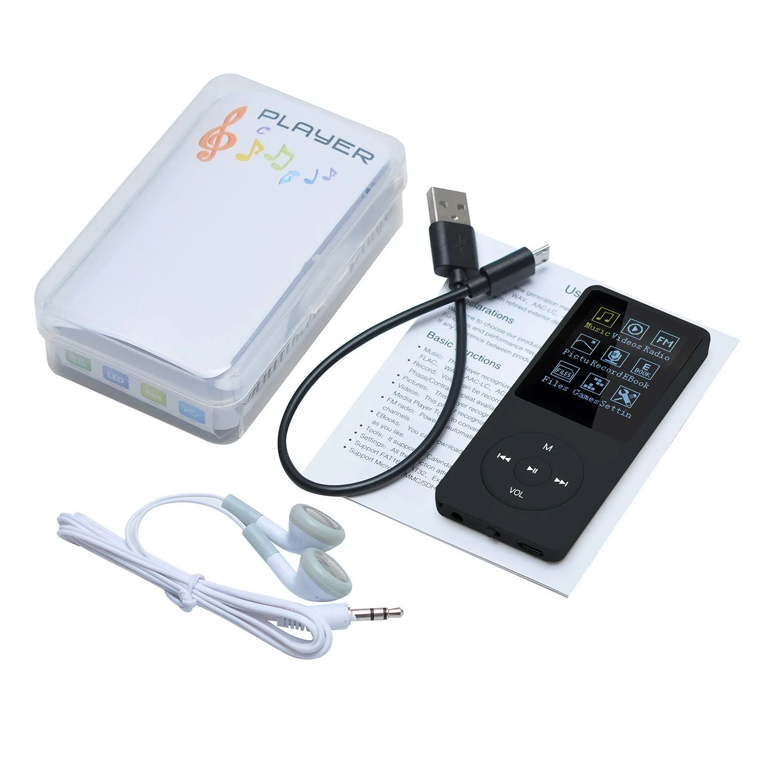 MP3-плеер COVVY 8GB, поддержка карт памяти SD до 64 GB, 70 часов воспроизведения музыки, звук без потерь, Hi-Fi MP3-плеер., фото №8