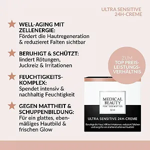 Денний крем Medical Beauty Ultra Sensitive 24-H Cream проти зморщок для чутливої шкіри synthetic.ua - Фото 1