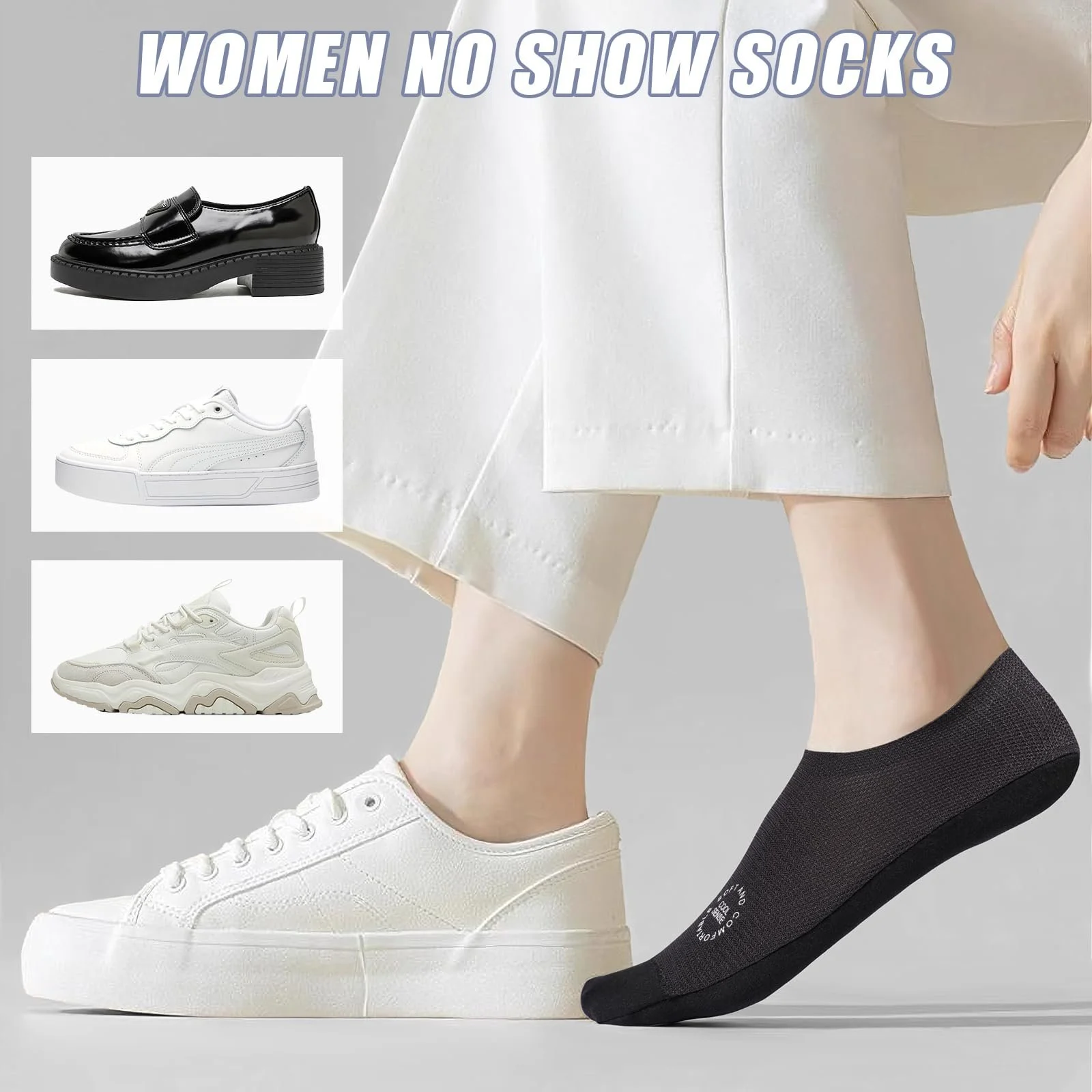 Жіночі шкарпетки Типу No Show Без бренду Сітка, надзвичайно дихаючі, фото №4