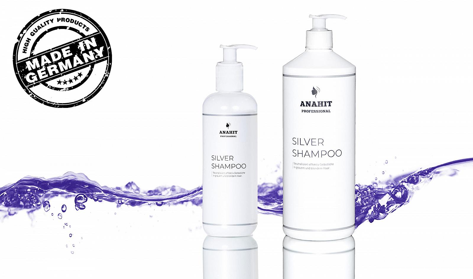 Шампунь Silver Anahit Professional Фиолетовый Шампунь для Серебристых Волос Radiant Blonde Grey White Hair Care Анти-желтый эффект 500 мл, фото №4