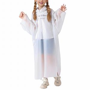 Детский дождевик M Девочки Мальчики Для Кемпинга Дождевая Куртка Для Отдыха Тонкая Мягкая Ткань с Капюшоном Однотонный Для Дождливой И Слякотной Погоды - Фото 1