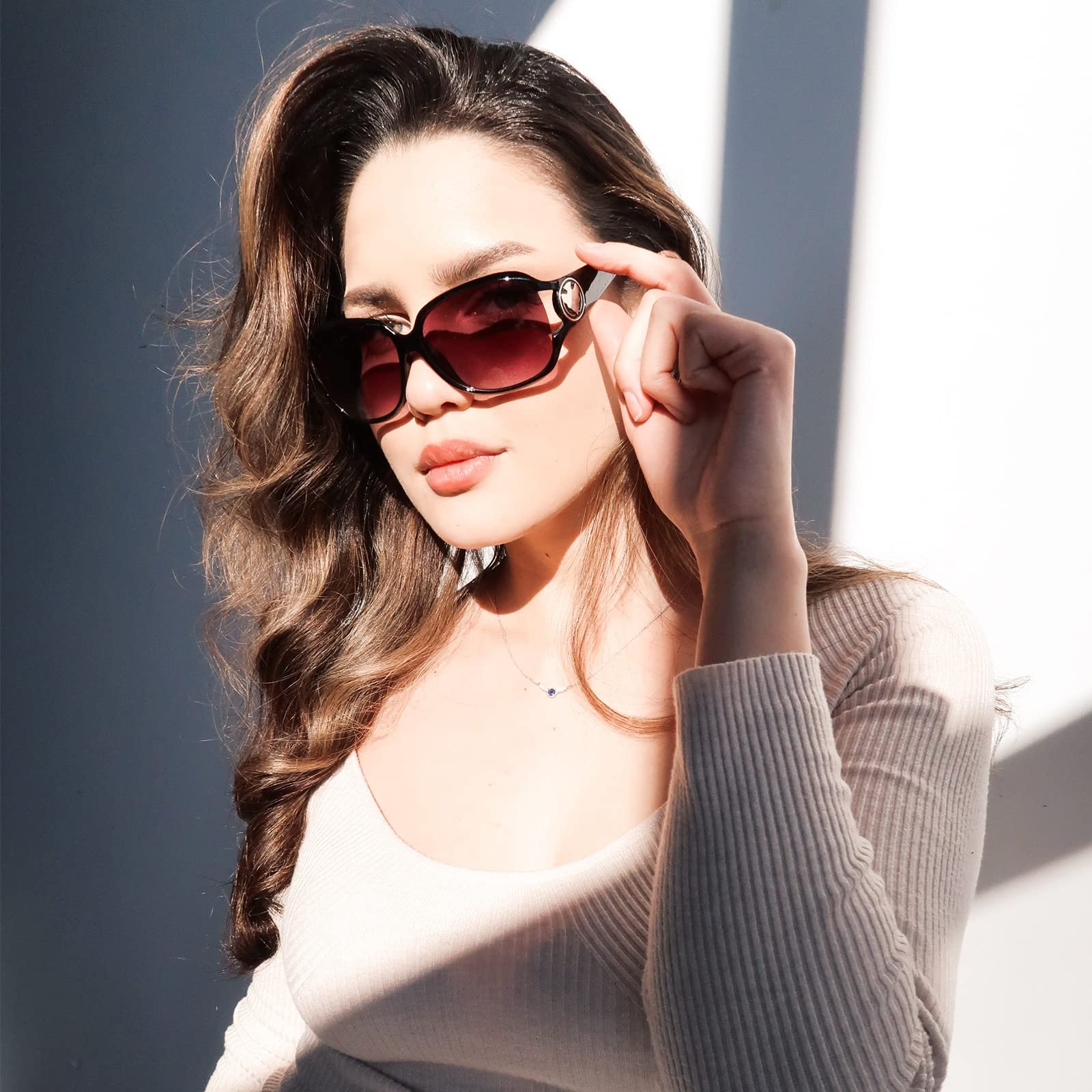 Сонцезахисні окуляри E & R Elegant Rabbit Класичні вінтажні 2 шт. 3043, Чорний/Коричневий, M, фото №3