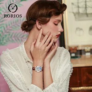 Механічний Автоматичний Годинник RORIOS Tourbillon Шкіряний Ремінець Коричневий synthetic.ua - Фото 1