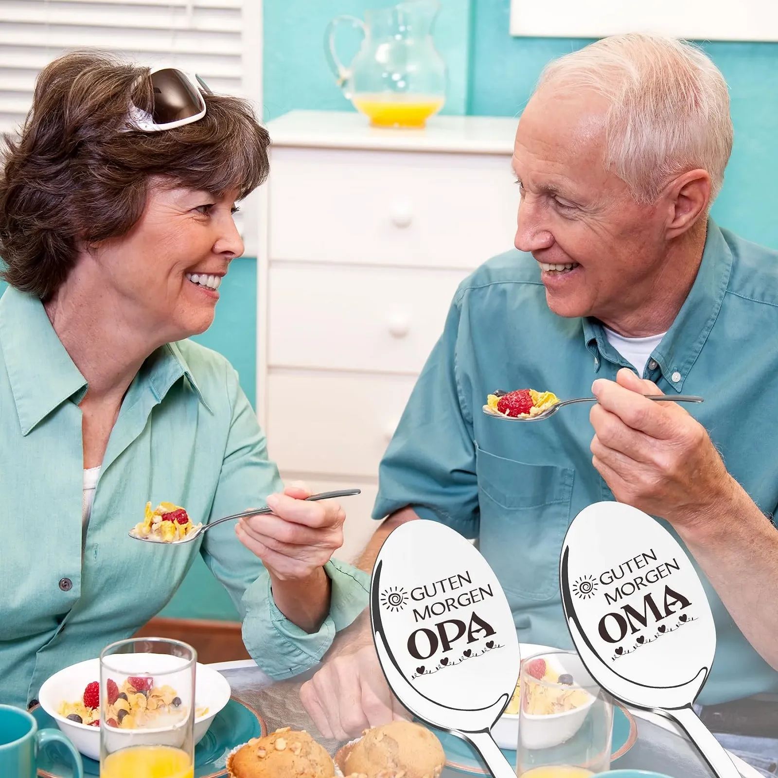 Ложка Кавова з гравіюванням для найкращих бабусі та дідуся, Паковання з 2 штук, фото №3