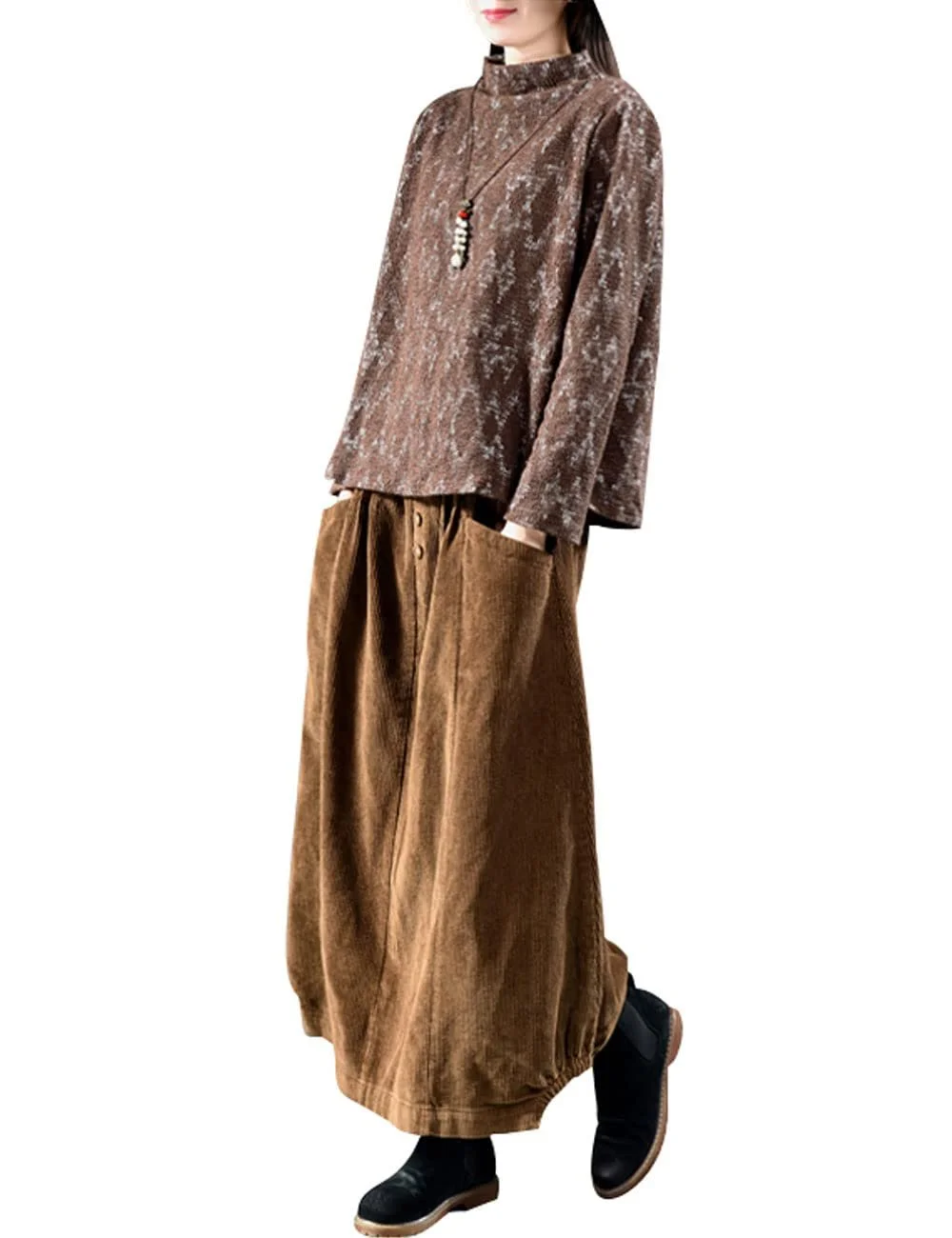 Спідниця Bigassets Вінтаж до щиколотки Вельвет, фото №4