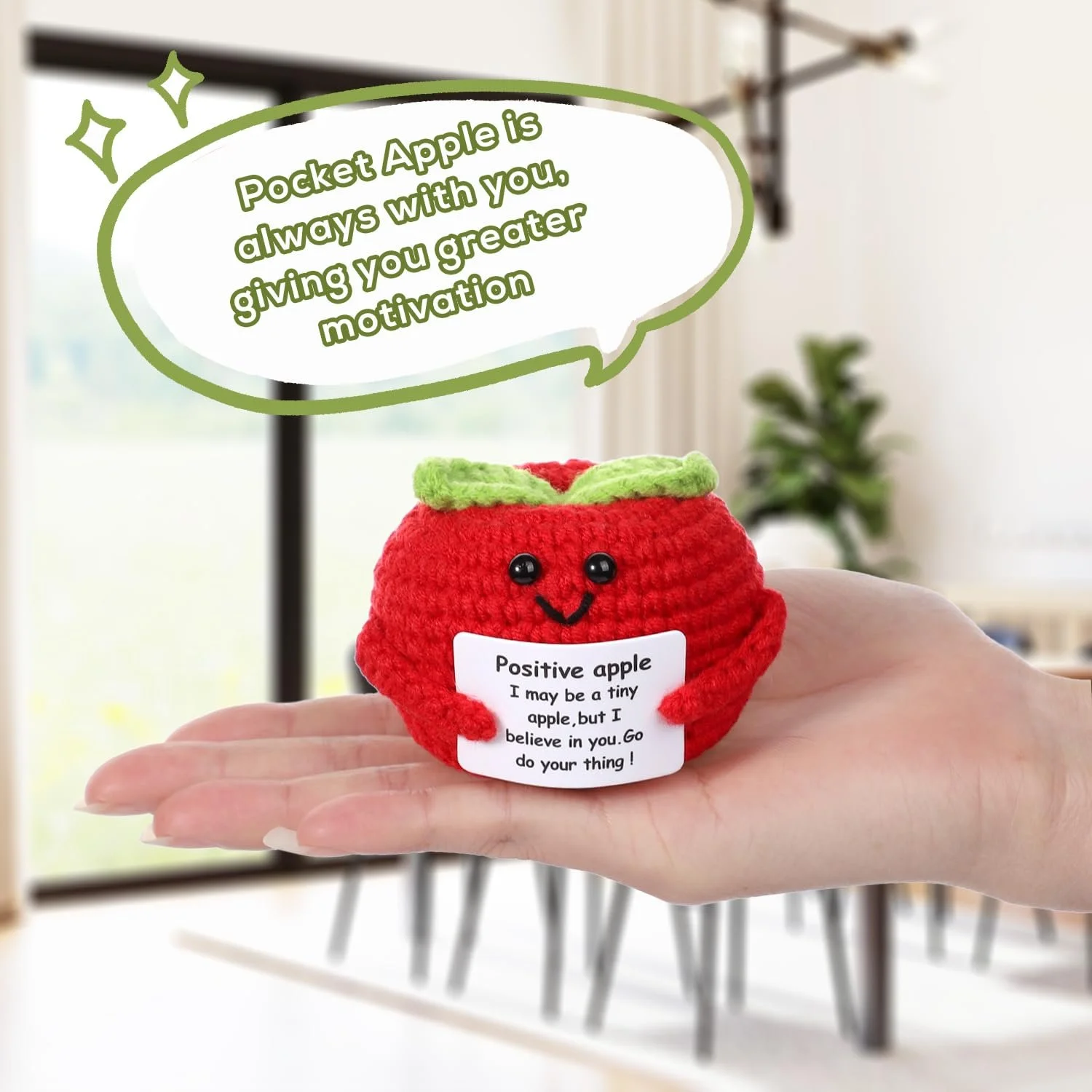 Вязаная игрушка Яблоко BOXOB 5 см Плюшевая игрушка из флиса, фото №5 Вязаная игрушка Яблоко BOXOB 5 см Плюшевая игрушка из флиса, фото №5