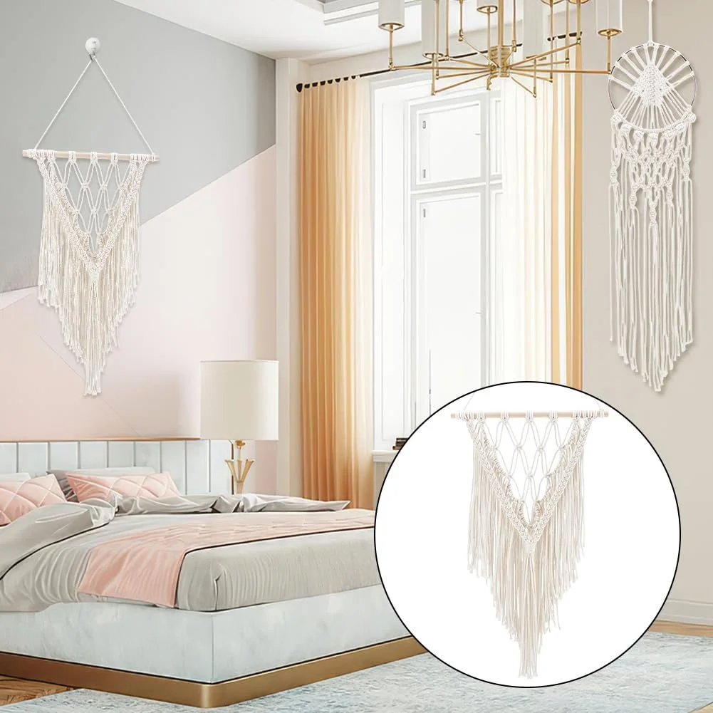 Набір для макраме IFNUNLY Ловець снів та підвіс для рослин Своїми руками, фото №6 Набір для макраме IFNUNLY Ловець снів та підвіс для рослин Своїми руками, фото №6