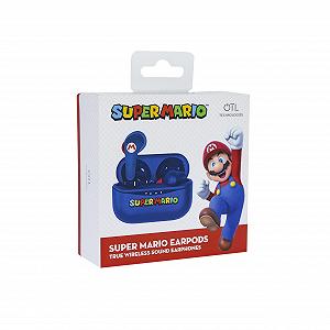 Навушники OTL Technologies Bluetooth V5.3 Super Mario з зарядним чохлом - Сині - Фото 1