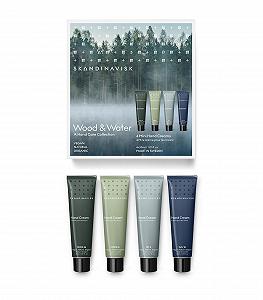 Набор мини-кремов для рук Skandinavisk Wood & Water SKOG 'Лес', Fjord, ØY 'Остров' и HAV 'Море'. Веганская формула, 30 мл x 4 - Фото 1