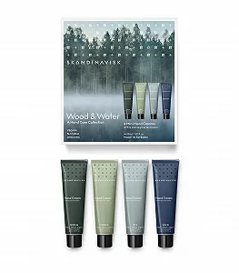 Набор мини-кремов для рук Skandinavisk Wood & Water SKOG 'Лес', Fjord, ØY 'Остров' и HAV 'Море'. Веганская формула, 30 мл x 4 - Фото 1