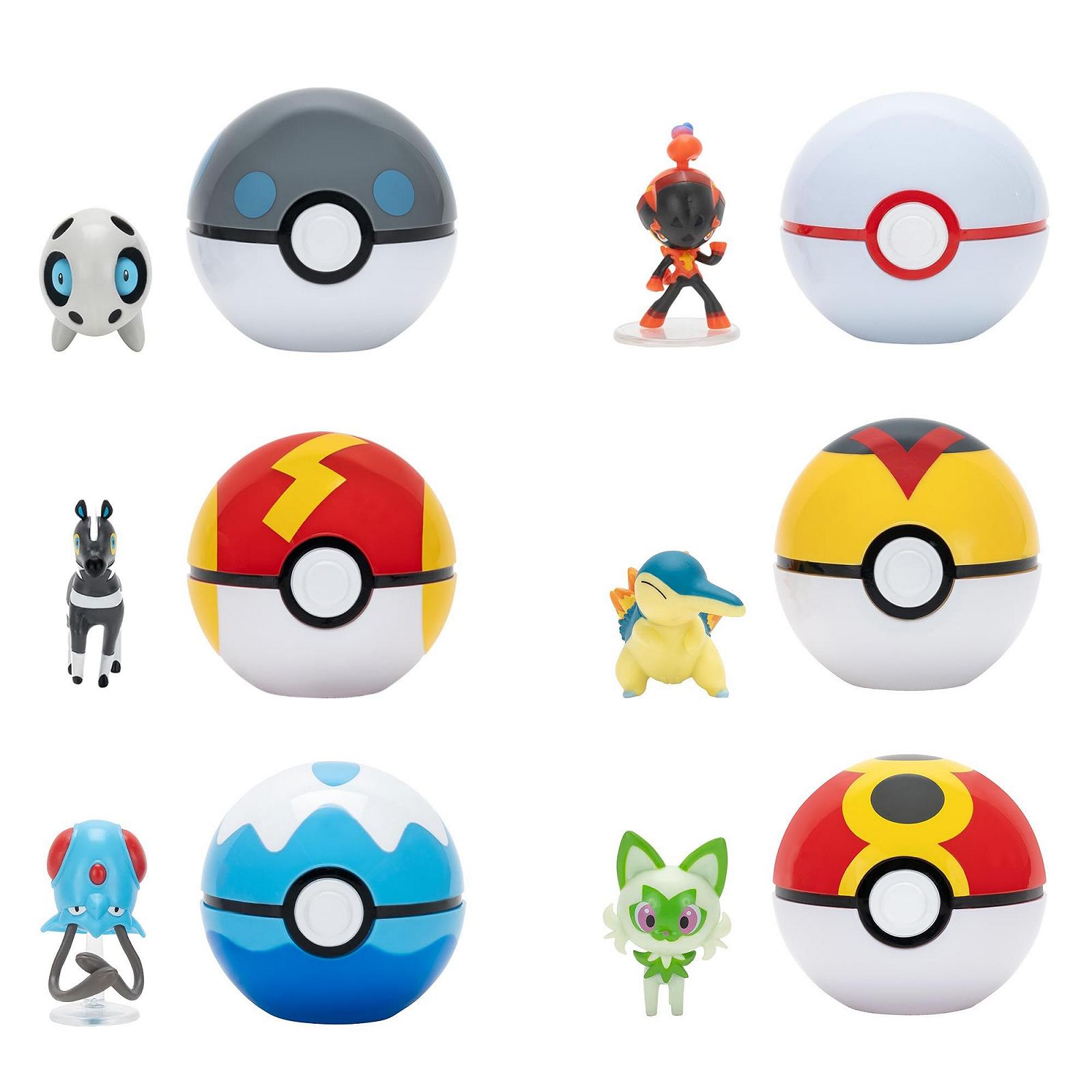 Фигурки Pokémon Clip 'N'Go Aron, Charcadet, Blitzle, Cyndaquil, Sprigatito, Tentacool, фото №1