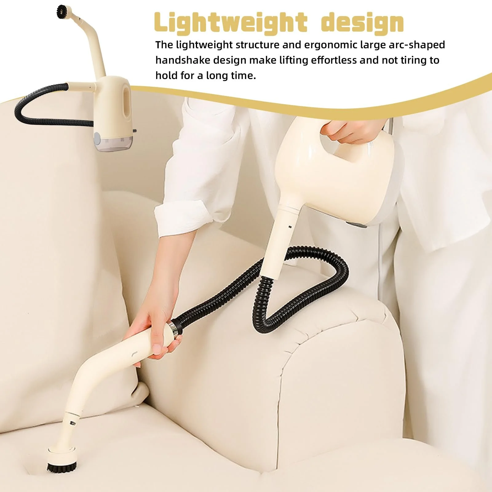 Пароочиститель ручной 1200 Вт 300 мл 3,0 бар с 8 аксессуарами, фото №3