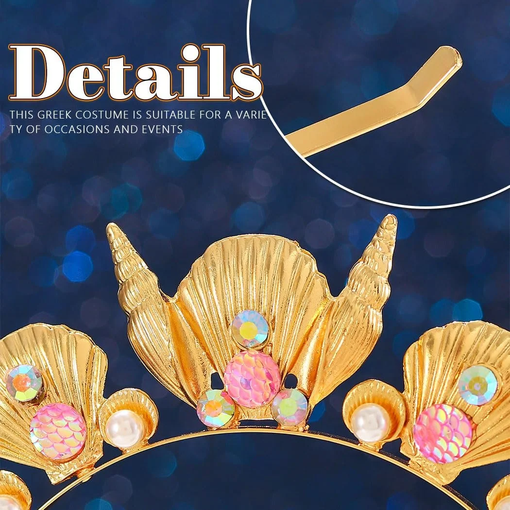 Тіара-обруч Princess Золота мушля, фото №4