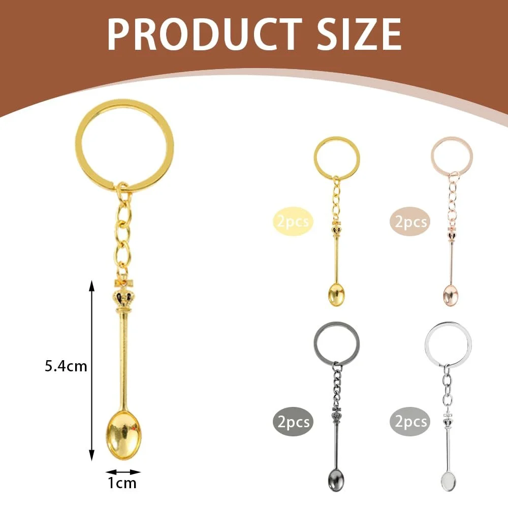 Брелок-ложка Mini Crown, 8 шт., маленька, фото №2