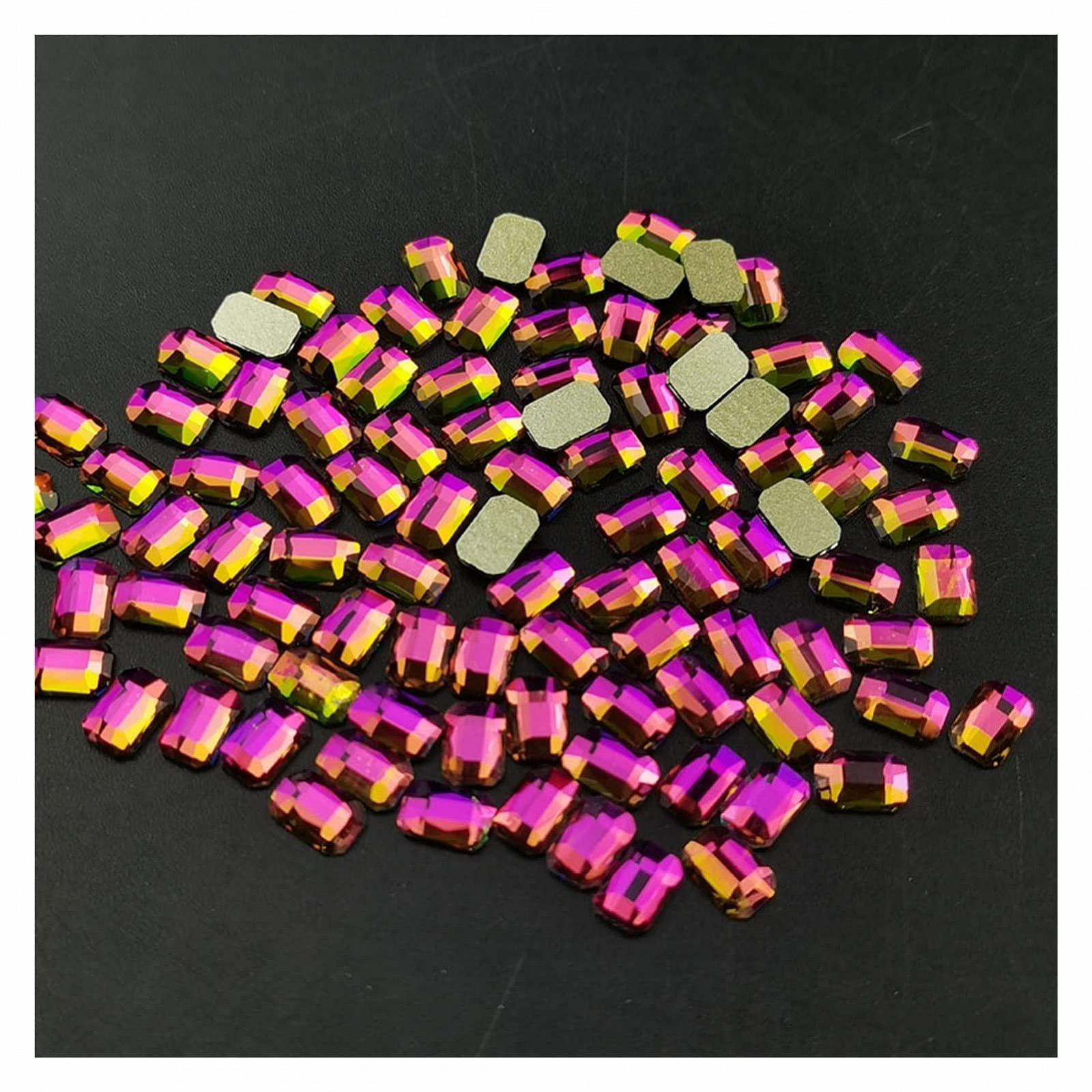 Стразы для ногтей yaoqijie Regenbogen, 360 шт., цвет: прямоугольник 4 x 6, фото №1