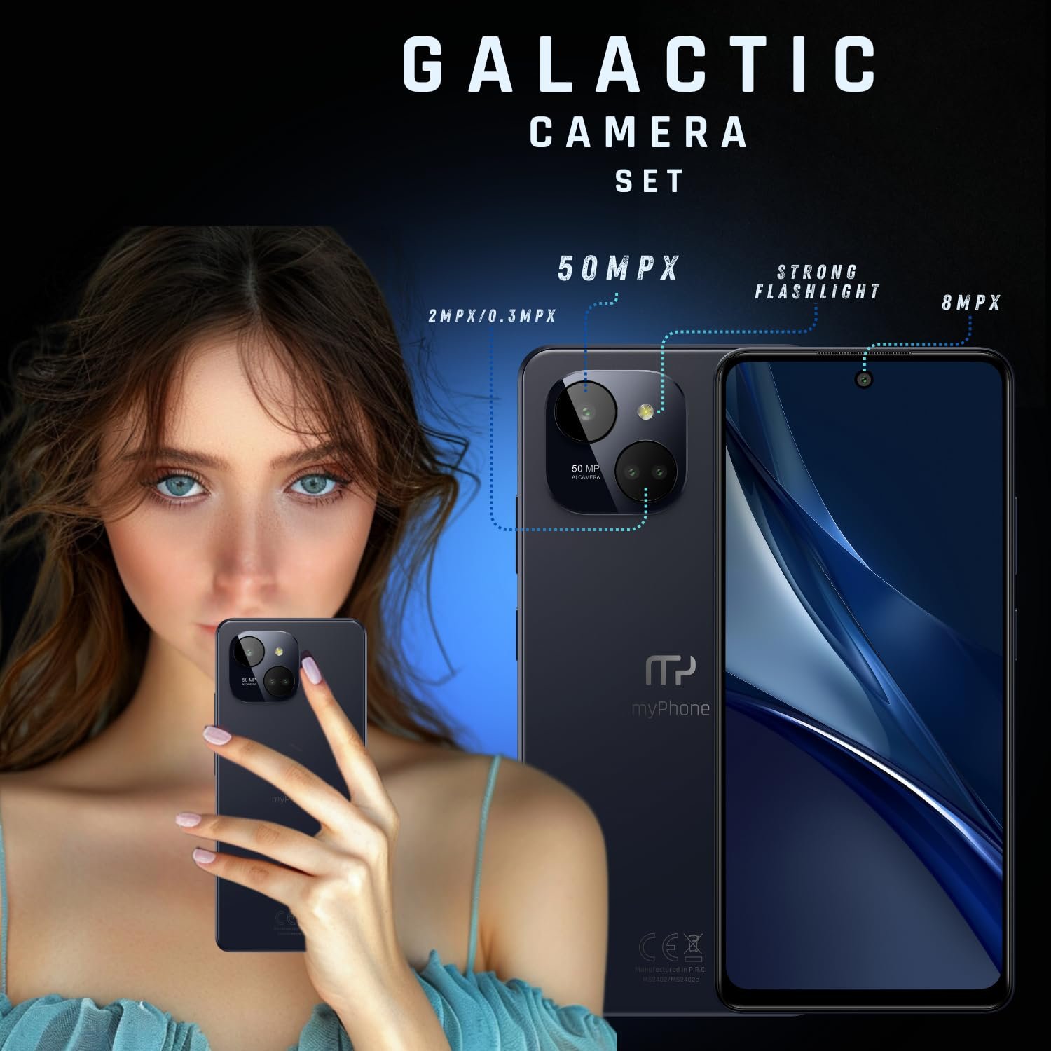 Смартфон myPhone N23 Plus 5G 256GB 16GB RAM NFC 5000 mAh 50 mpx FHD+ 6.78" Android 14 Midnight Blue, фото №6 Смартфон myPhone N23 Plus 5G 256GB 16GB RAM NFC 5000 mAh 50 mpx FHD+ 6.78" Android 14 Midnight Blue, фото №6