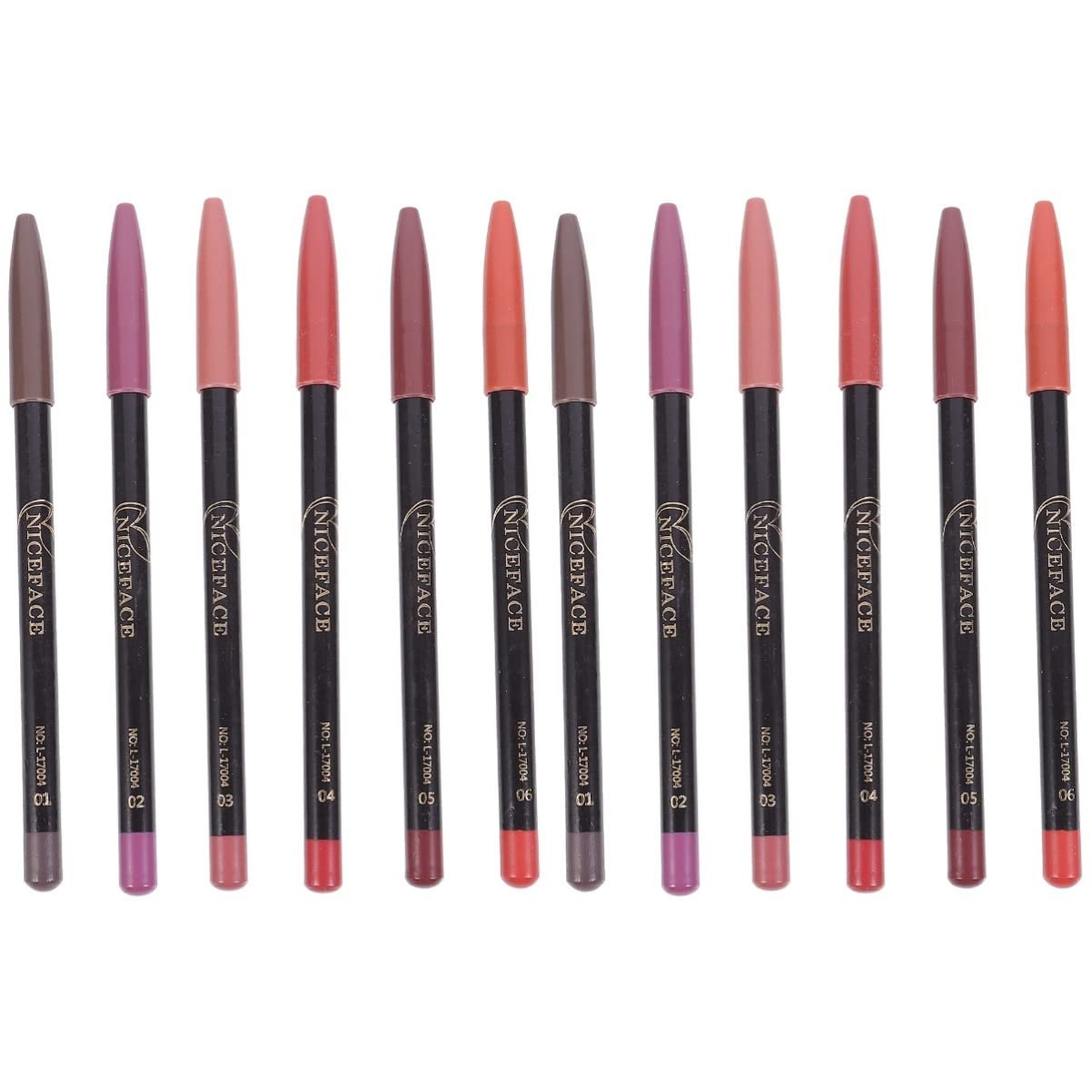 Олівець для губ Beaupretty Matte Ever Liner, 12 шт., різні кольори, фото №1