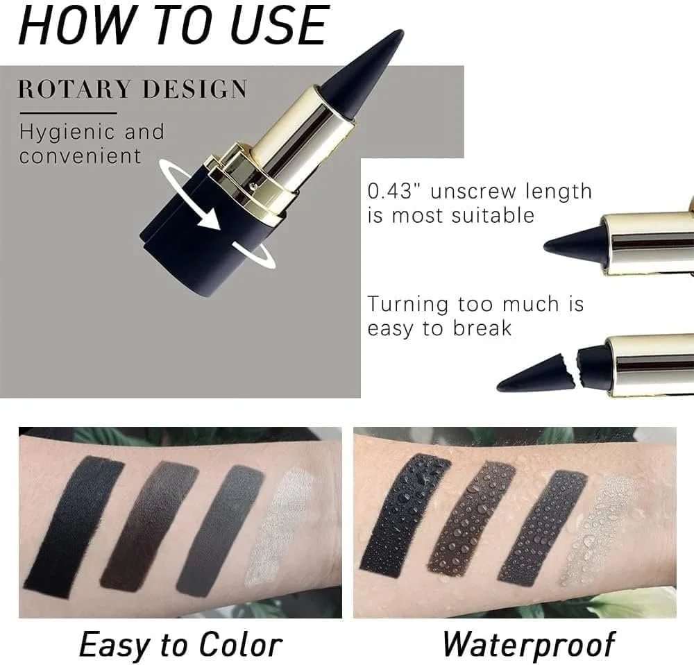 Гелевый Карандаш для Глаз Стойкая Natural Black Cream Водостойкий, фото №7 Гелевый Карандаш для Глаз Стойкая Natural Black Cream Водостойкий, фото №7