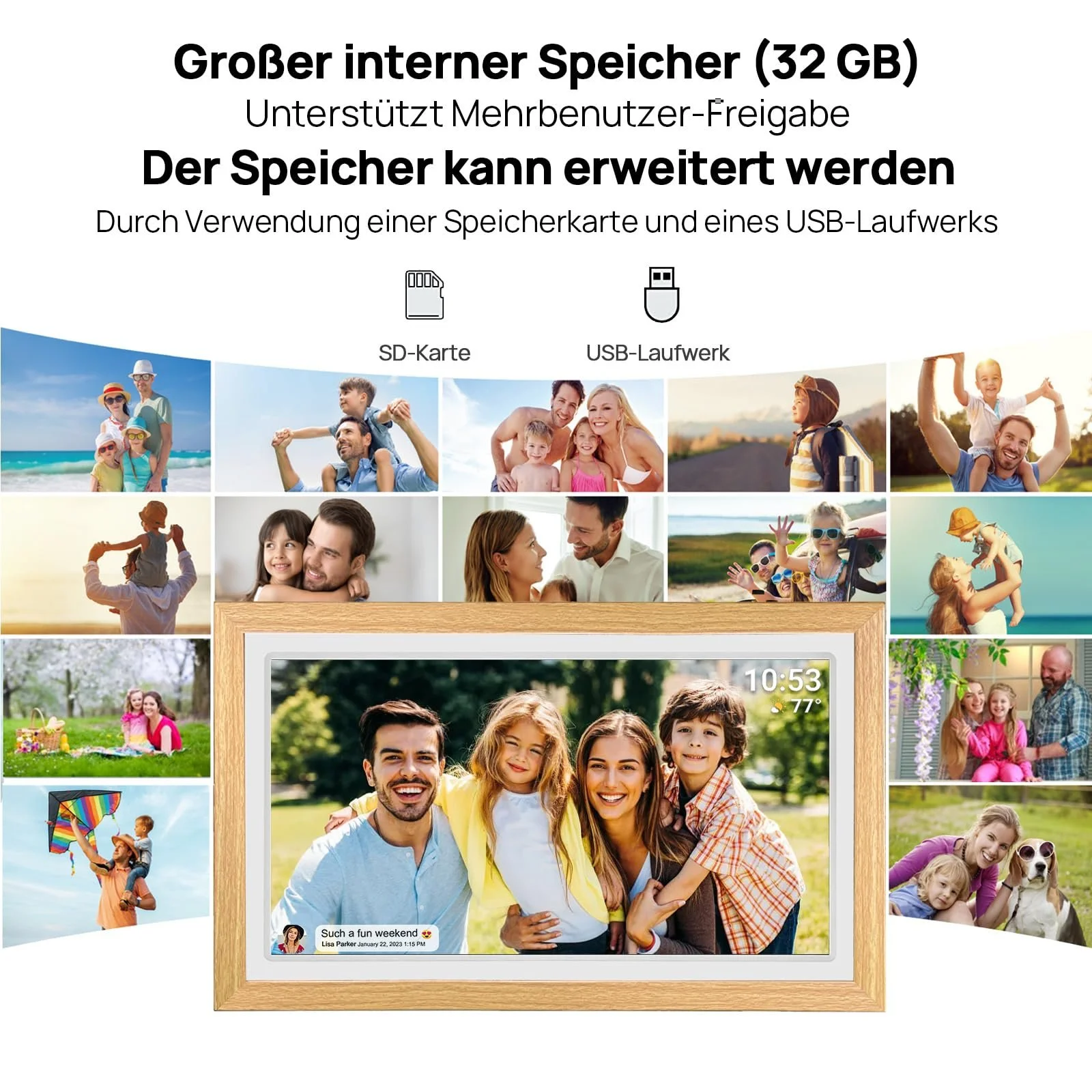 Цифровая фоторамка FRAMEO 21.5 дюйма 1920 x 1080 FHD IPS LCD Touch Screen Dual WiFi 32 GB Настенная, фото №3