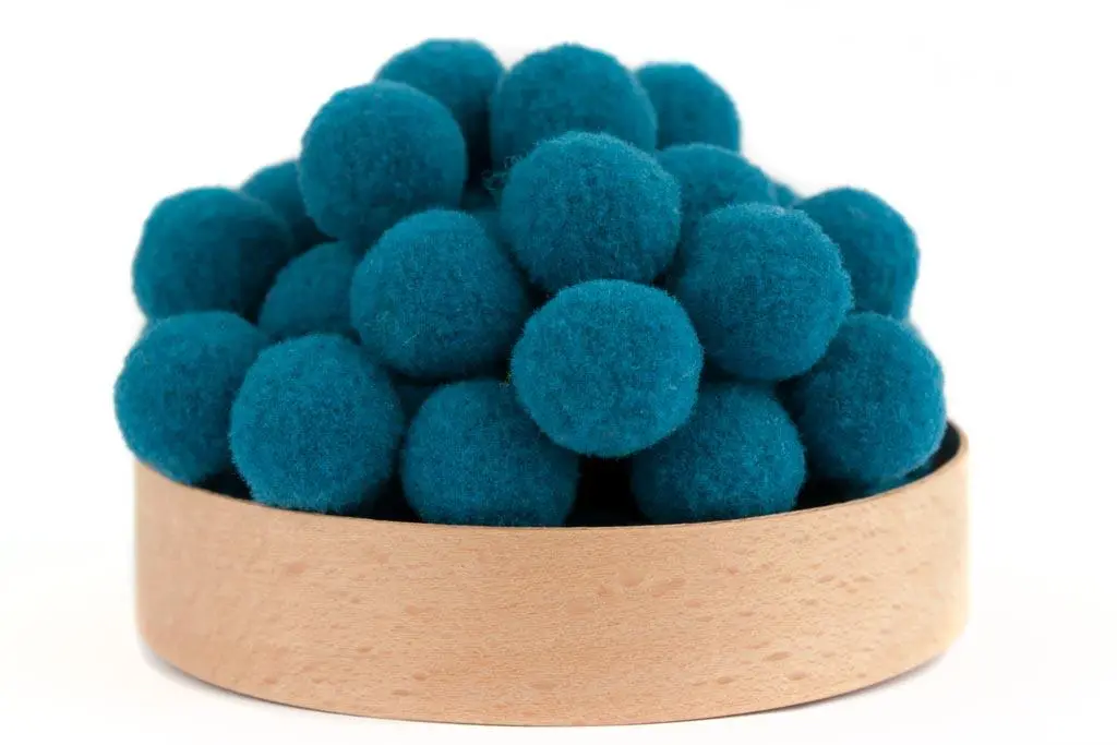 Помпоны для рукоделия Лентомания 20мм бархатные Jeans blue 10шт (POM20-20), фото №1 Помпоны для рукоделия Лентомания 20мм бархатные Jeans blue 10шт (POM20-20), фото №1