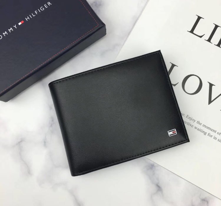 Чоловічий гаманець шкіряний чорний Tommy Hilfiger, фото №5